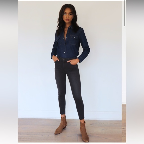 Denim Forum Nico Mid Rise Crop - Picture 1 of 12